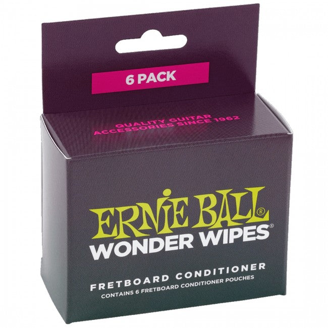 Ernie Ball 4276 Wonder Wipes 6x Fretboard Conditioner