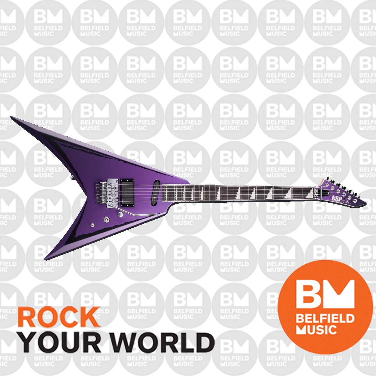ESP Custom Shop ALEXI RIPPED Laiho Signature Electric Guitar Purple Belfield Music