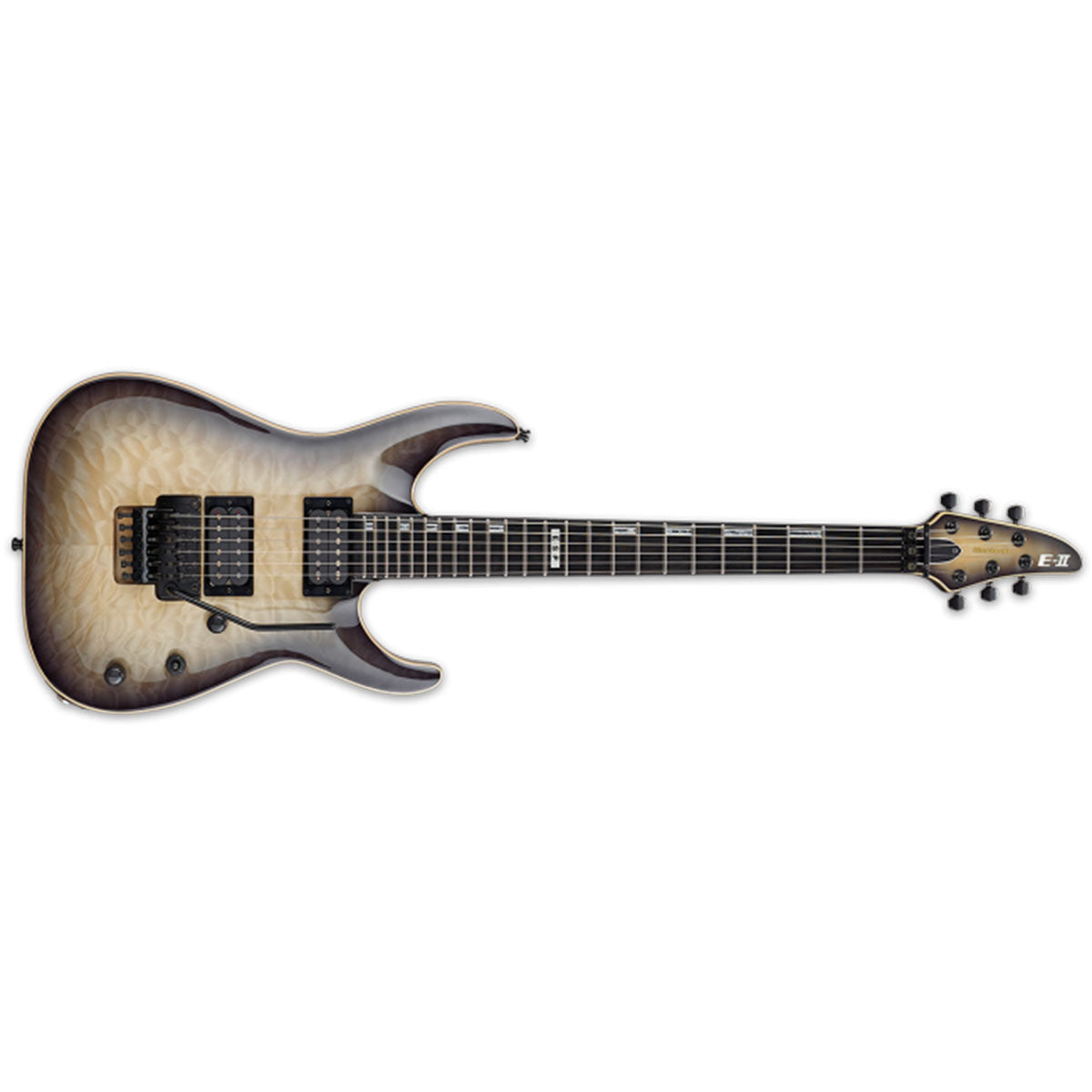 ESP E-II Horizon FR Electric Guitar Quilted Maple Black Natural Burst w/ Floyd Rose & Duncans