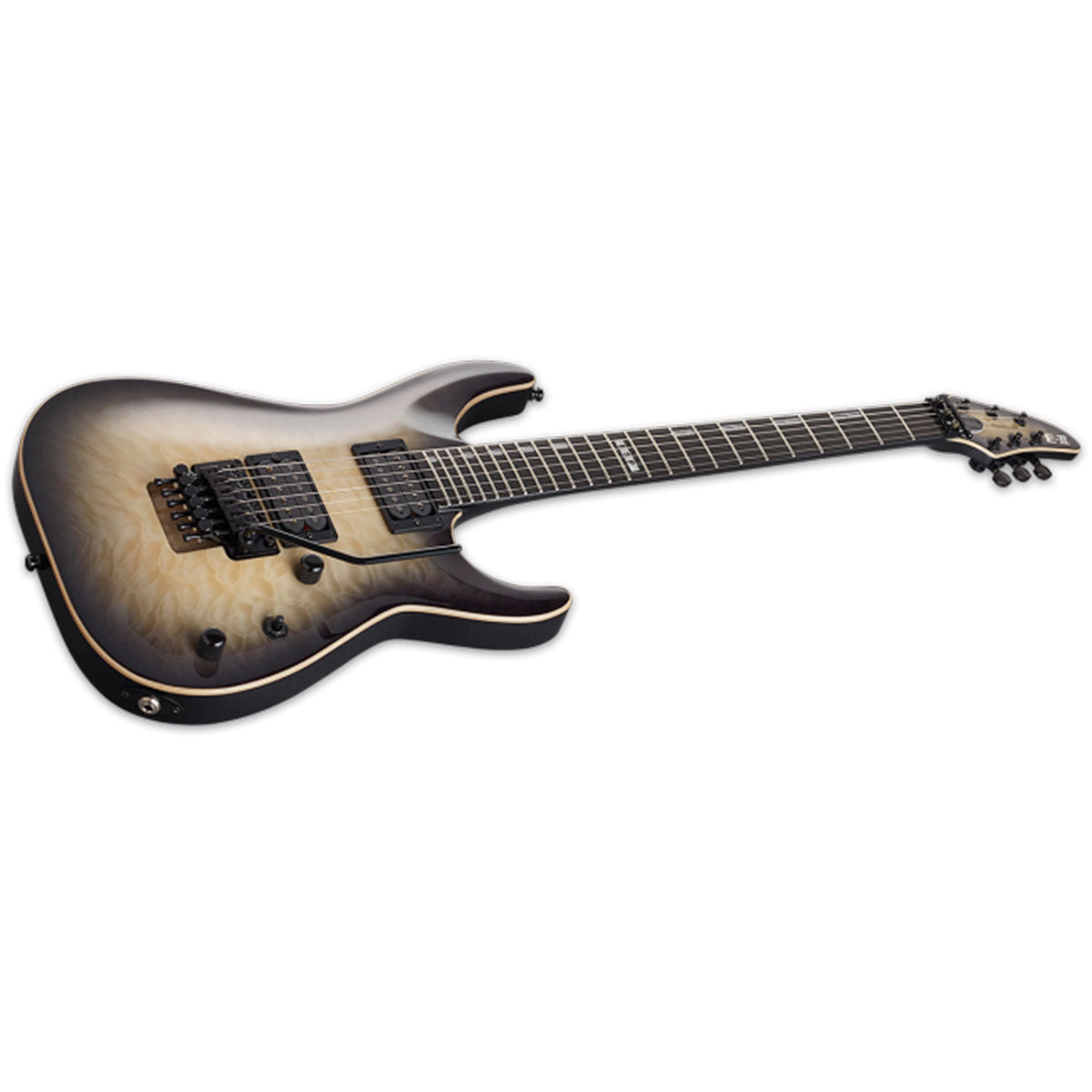 ESP E-II Horizon FR Electric Guitar Quilted Maple Black Natural Burst w/ Floyd Rose & Duncans