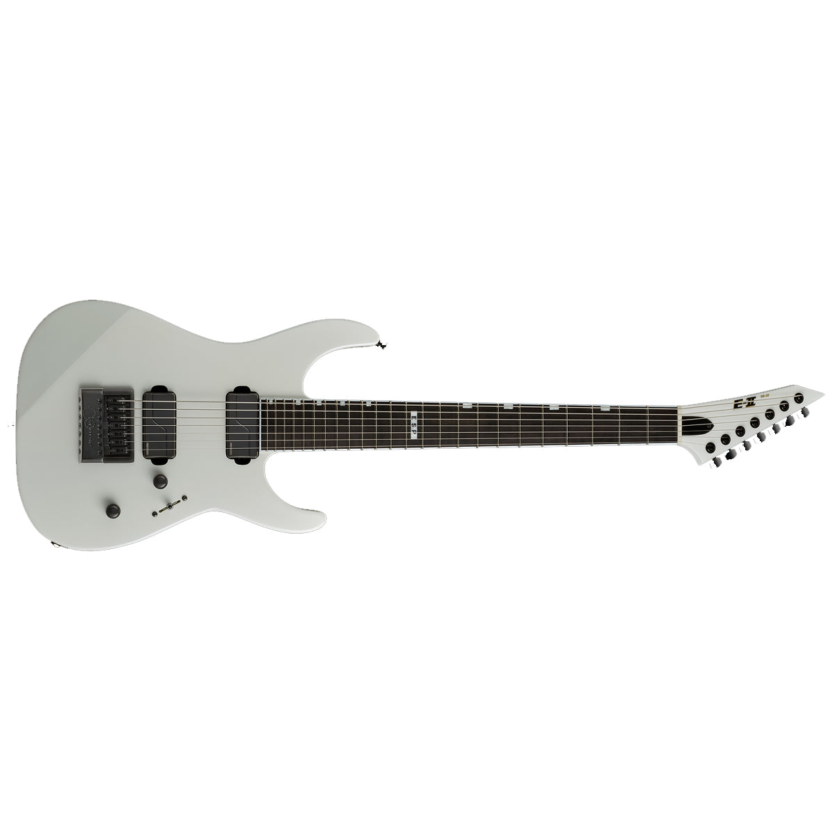 ESP E-II M-II 7B Baritone EVERTUNE Electric Guitar 7-String Pearl White w/ Fishmans