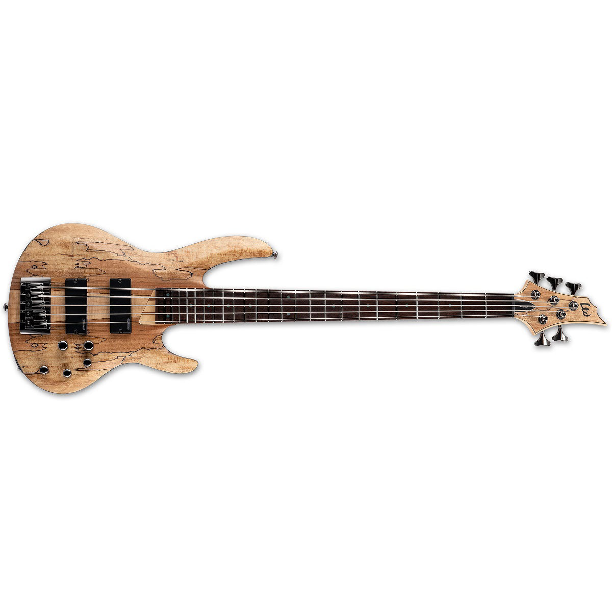 ESP LTD B-205SM Bass Guitar 5-String Natural Satin Spalted Maple Top w/ Active EQ