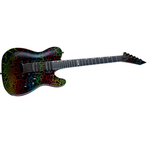 ESP LTD ECLIPSE NT 87 Electric Guitar Rainbow Crackle w/ Duncans - 1987 REISSUE