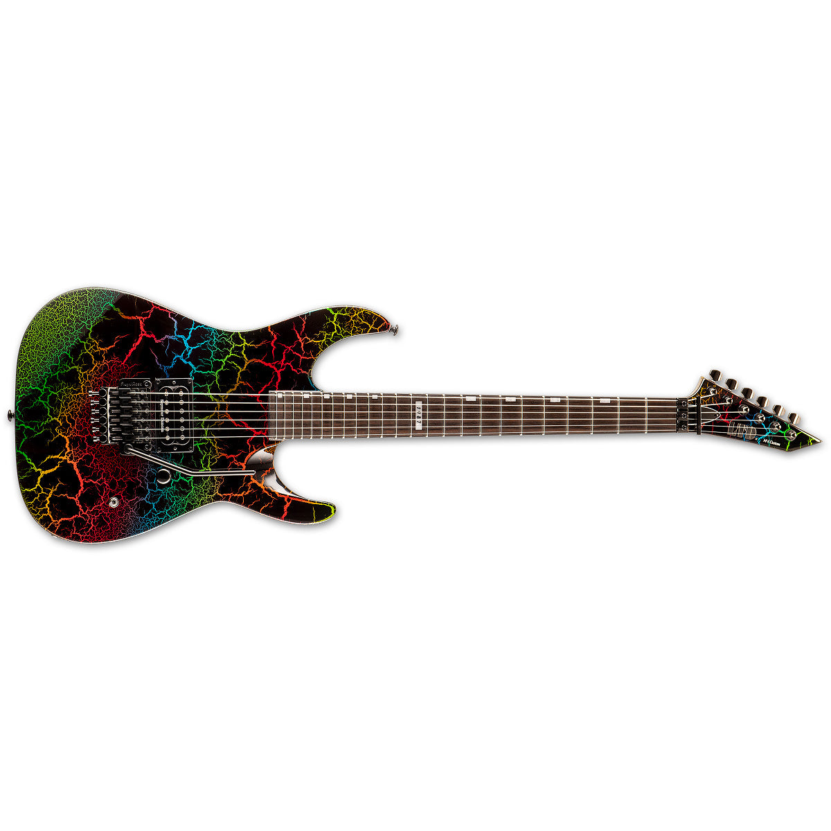 ESP LTD M-1 Custom 87 Mirage Electric Guitar Rainbow Crackle - 1987 REISSUE