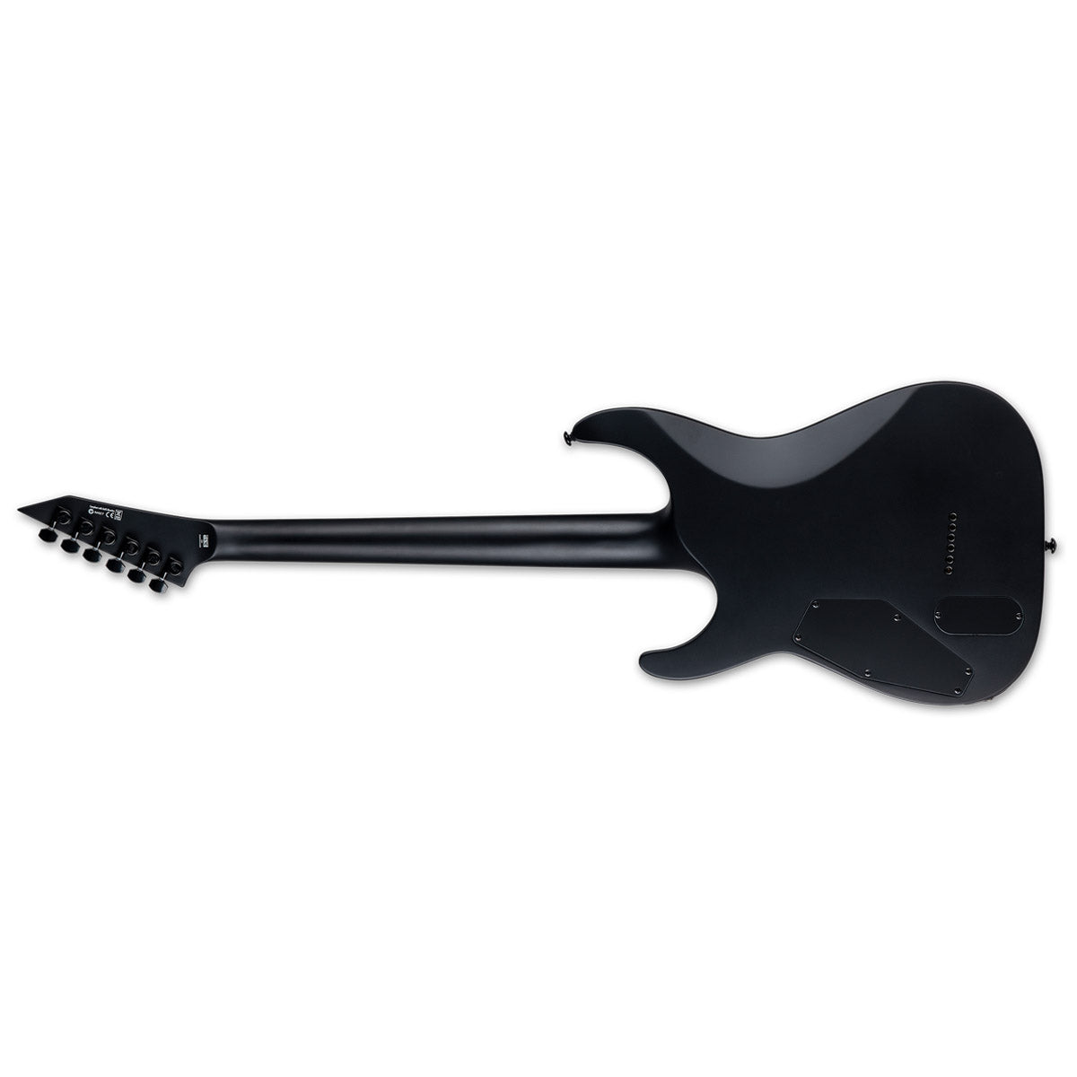 ESP LTD MH-1000 Baritone Electric Guitar Black Satin w/ EMGs - LMH-1000BBLKS
