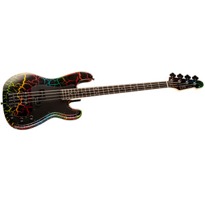 ESP LTD SURVEYOR 87 Bass Guitar Rainbow Crackle - 1987 REISSUE - LSURV-87RBCK