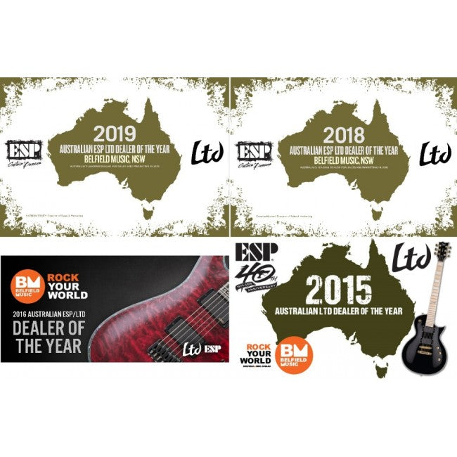 ESP S20RS Guitar Strap Brown PVC Leather Snake Skin Print