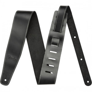 Fender Broken-In Leather Black Guitar Strap