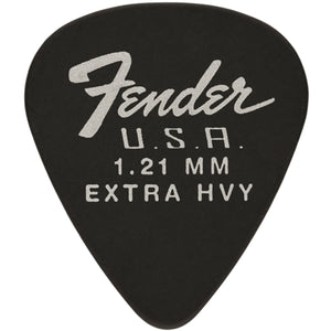 Fender 351 Dura-Tone Derlin Guitar Picks 12-Pack 1.21 Black - 1987351950