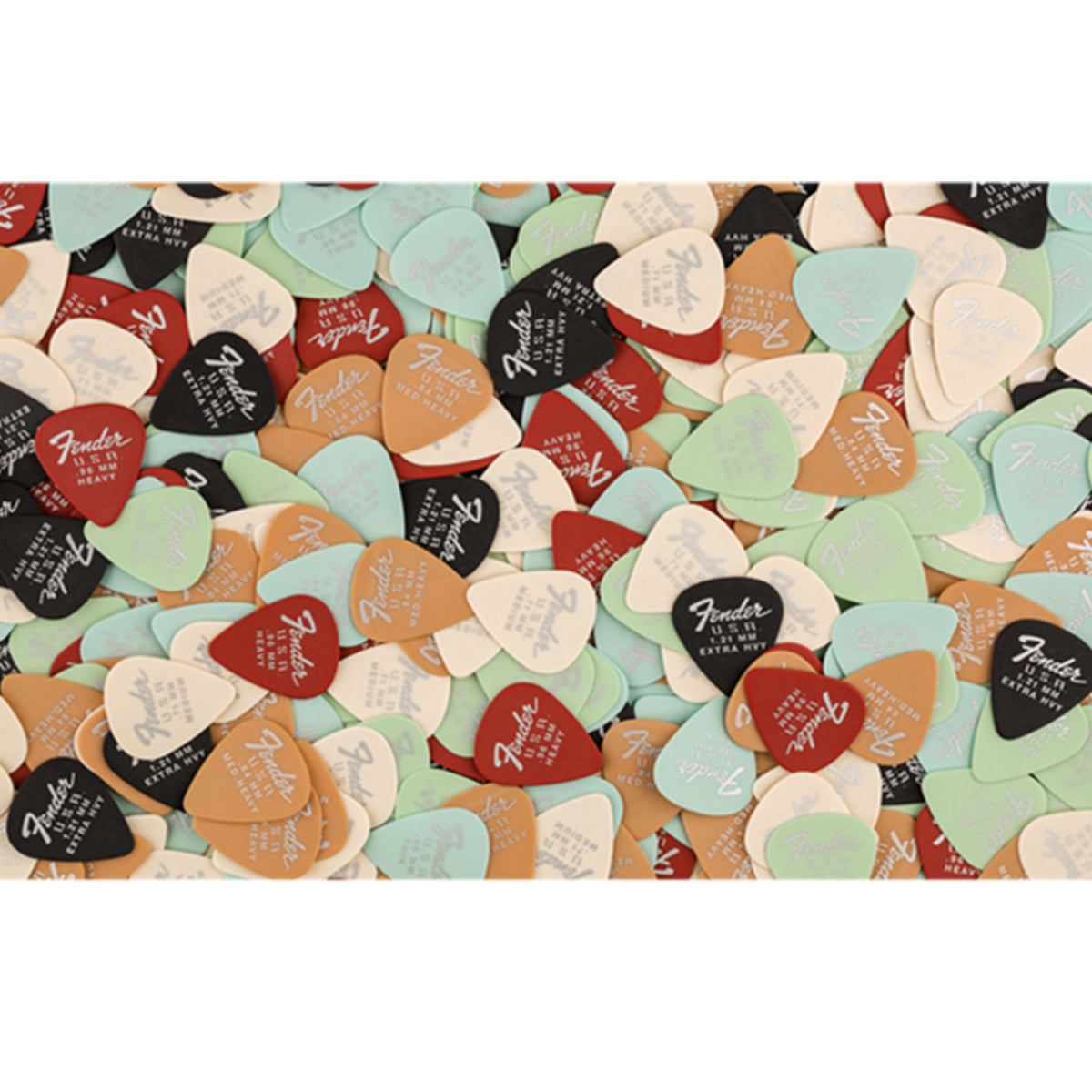 Fender 351 Dura-Tone Derlin Guitar Picks 12-Pack .71 Olympic White - 1987351800