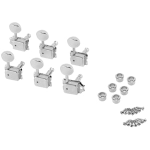 Fender American Vintage Guitar Tuners Nickel/Chrome - Staggered Tuning Machines (6 Pack) - 0992074105
