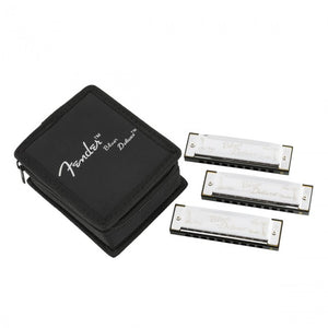 Fender Blues Deluxe Harmonica 3-Pack w/ Case