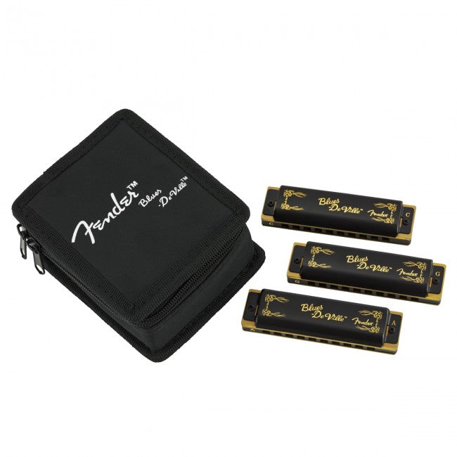 Fender Blues Deville Harmonica 3-Pack w/ Case