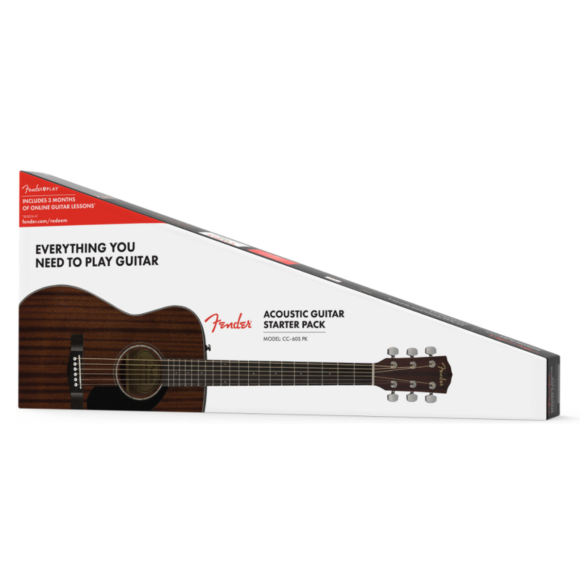 Fender CC-60S Acoustic Guitar Concert Pack V2 All-Mahogany w/ Bag & Accessories - 0970150422
