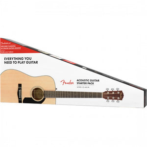 Fender CD 60S Dreadnought V2 Nat Acoustic Guitar Pack
