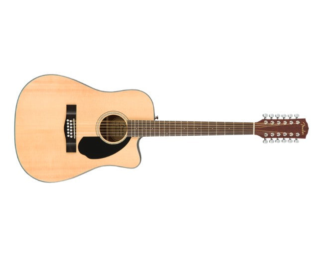 Fender CD-60SCE Acoustic Guitar 12-String Dreadnought Solid Cutaway Natural w/ Pickup - 0970193021