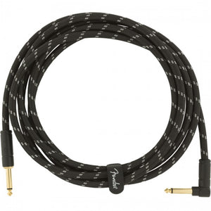 Fender Deluxe Ins Cable 10ft Straight/Angle Black