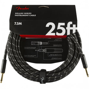 Fender Deluxe Ins Cable 25ft Black Tweed