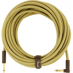Fender Deluxe Ins Cable 7.5m Straight/Angle Tweed