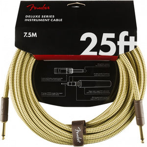 Fender Deluxe Ins Cable 25ft Straight Tweed