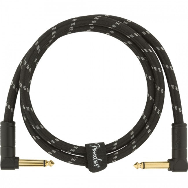 Fender Deluxe Ins Cable 90cm Angle Black Tweed