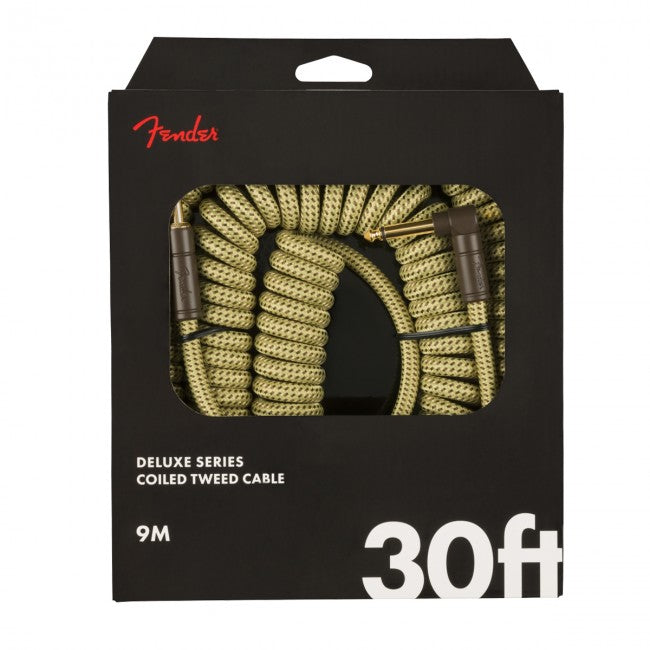 Fender Deluxe Series Coil Guitar Cable Instrument Lead 9m (30ft) Tweed - 0990823050