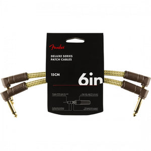 Fender Deluxe Ins Cable 6inch Angle/Angle Tweed