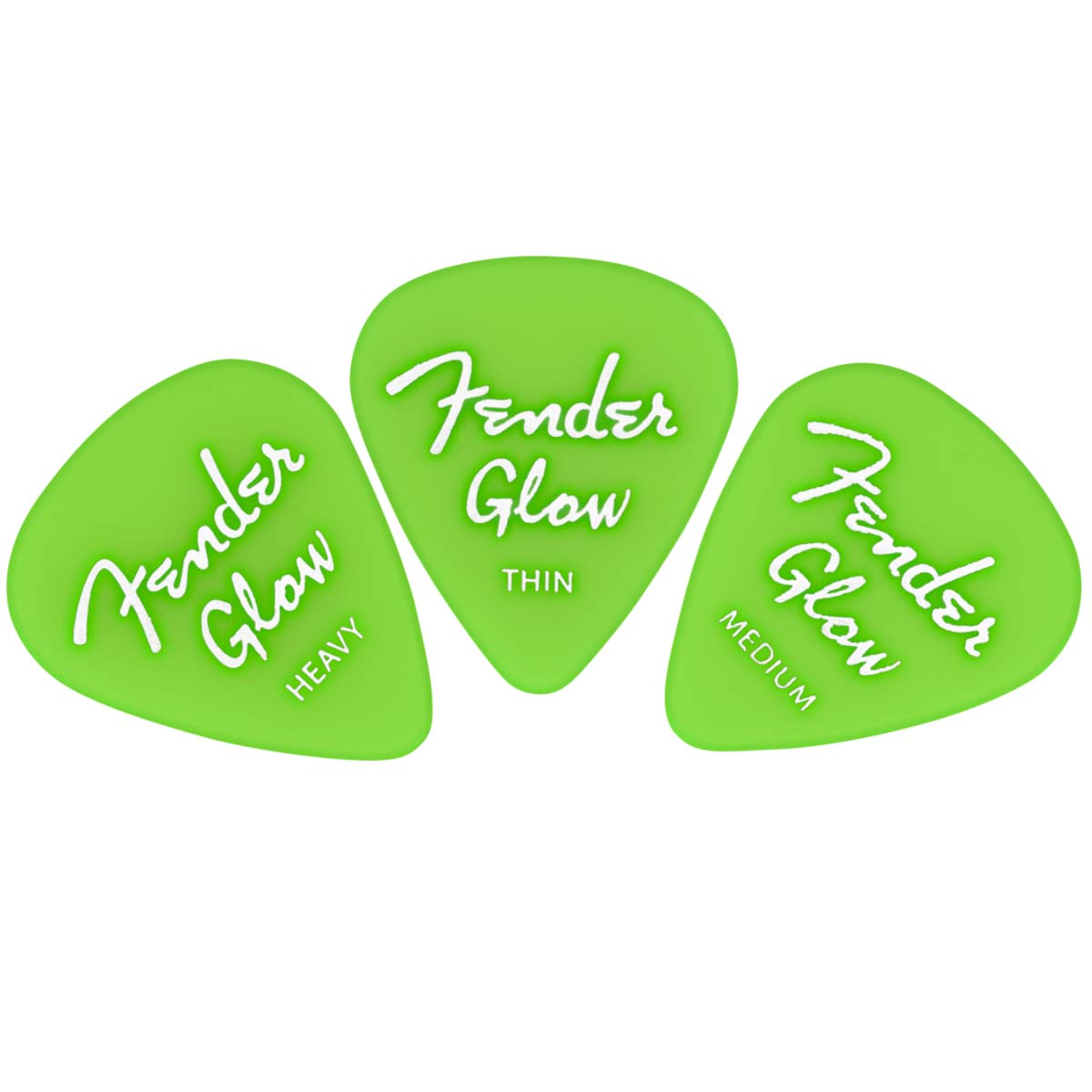 Fender Glow In The Dark 351 Guitar Picks 12-Pack Thin/Medium/Heavy - 1980351020
