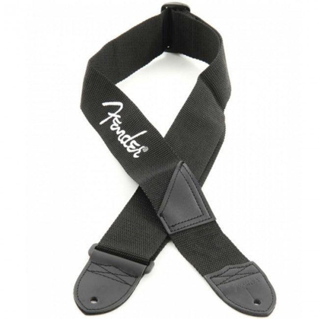 Fender Guitar Strap 2'' Black Poly w/ Grey Logo - 0990662043