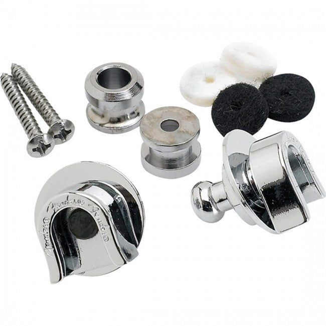 Fender Guitar Strap Locks Chrome Set