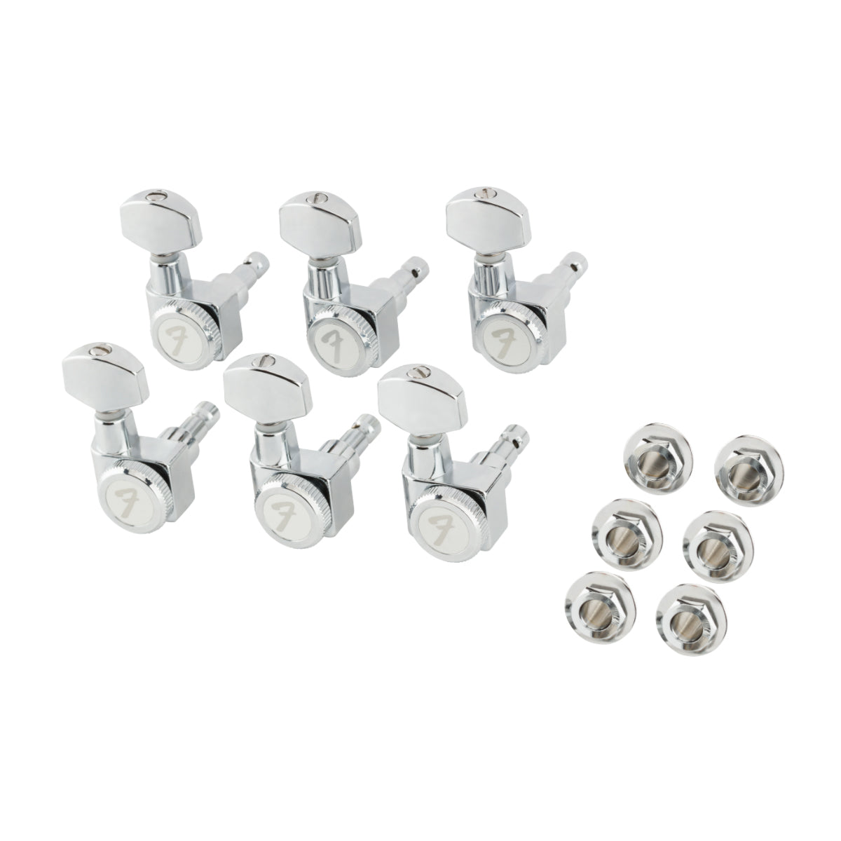Fender Locking Tuners Chrome - All Short - Stratocaster/Telecaster Tuning Machines (6 Pack) - 0990818105