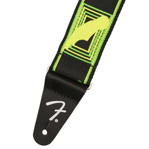 Fender Neon Monogrammed Guitar Strap Green/Yellow - 0990681307