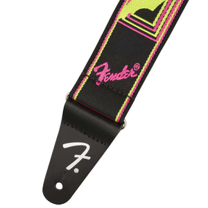 Fender Neon Monogrammed Guitar Strap Yellow/Pink - 0990681304