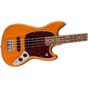 Fender Player Mustang Bass PJ Bass Guitar Pau Ferro Aged Natural - MIM 0144053528 Close