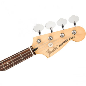 Fender Player Mustang Bass PJ Bass Guitar Pau Ferro Aged Natural - MIM 0144053528 Headstock