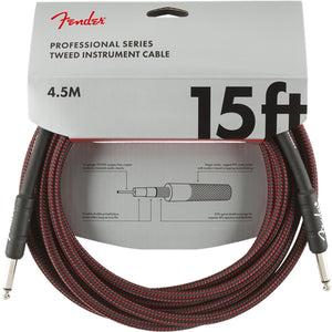 Fender Professional Series Instrument Cable 4.5m (15ft) Red Tweed - 0990820064