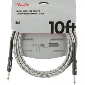 Fender Professional Series Instrument Cable 10ft White Tweed