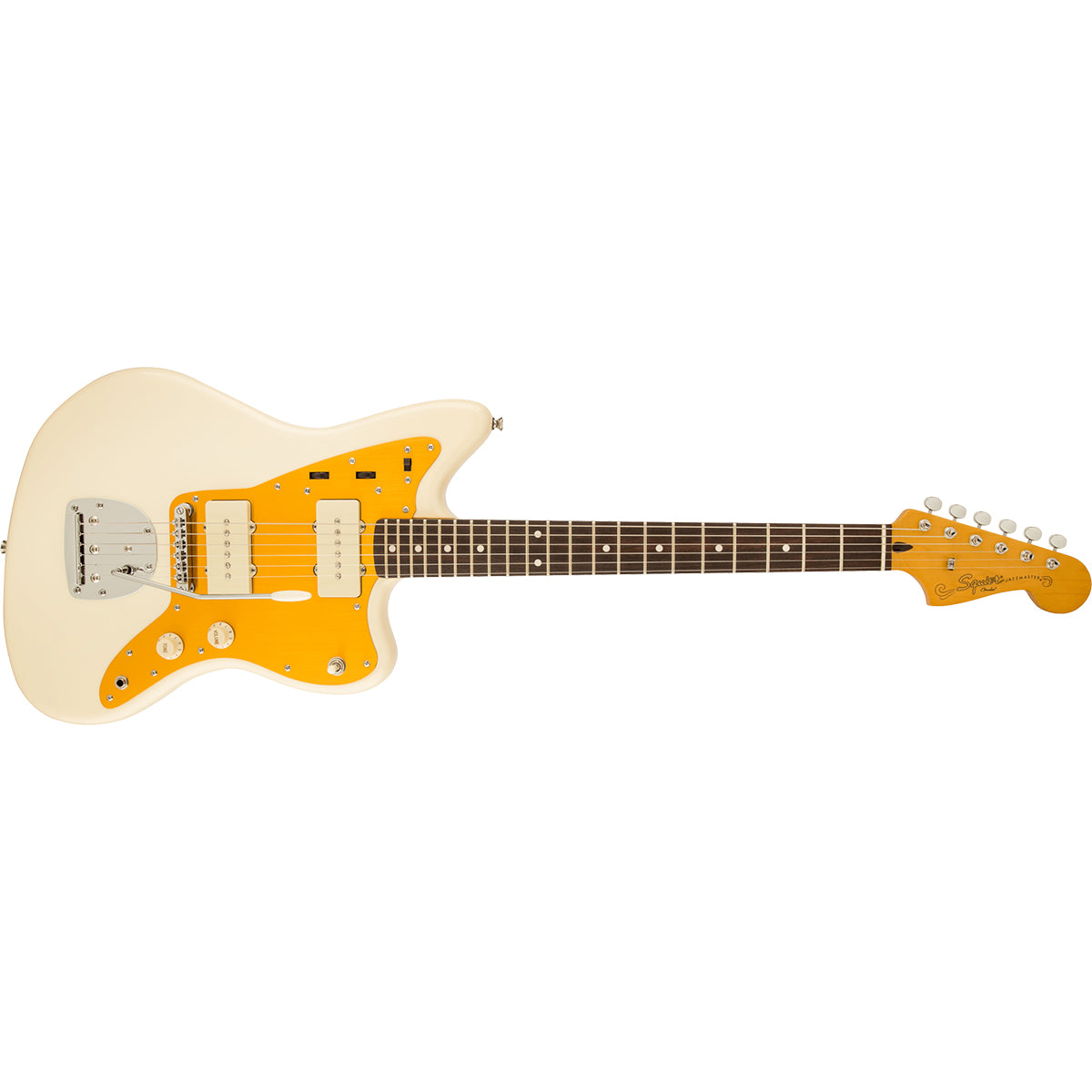 Fender Squier J Mascis Signature Jazzmaster Electric Guitar Vintage White w/ Gold Anodized Pickguard - 0371060541