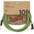 Fender Festival Guitar Cable 3m (10ft) Angled Instrument Lead Pure Hemp Green - 0990910062