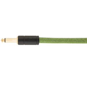 Fender Festival Guitar Cable 3m (10ft) Angled Instrument Lead Pure Hemp Green - 0990910062