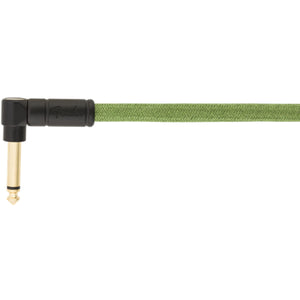 Fender Festival Guitar Cable 3m (10ft) Angled Instrument Lead Pure Hemp Green - 0990910062