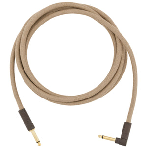 Fender Festival Guitar Cable 3m (10ft) Angled Instrument Lead Pure Hemp Natural - 0990910021