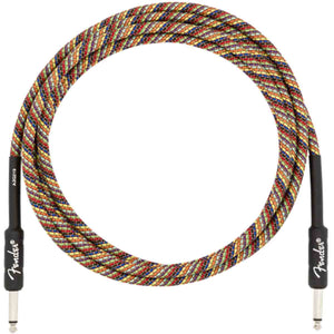 Fender Festival Guitar Cable 3m (10ft) Instrument Lead Pure Hemp Rainbow - 0990910299