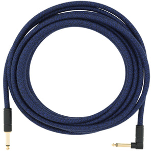 Fender Festival Guitar Cable 5.5m (18.6ft) Angled Instrument Lead Pure Hemp Blue Dream - 0990918073