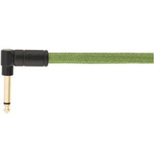 Fender Festival Guitar Cable 5.5m (18.6ft) Angled Instrument Lead Pure Hemp Green - 0990918062