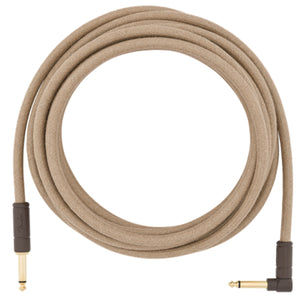 Fender Festival Guitar Cable 5.5m (18.6ft) Angled Instrument Lead Pure Hemp Natural - 0990918021