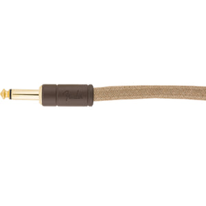 Fender Festival Guitar Cable 5.5m (18.6ft) Angled Instrument Lead Pure Hemp Natural - 0990918021