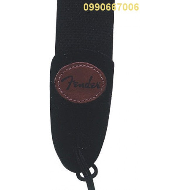 Fender Strap Cotton Oval Logo Black
