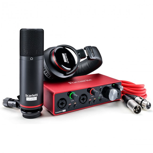 Focusrite Scarlett 2i2 Studio USB Audio Interface (Generation 3) 2-in/2-out w/ Mic & Headphones 