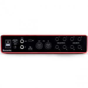 Focusrite Scarlett 8i6 USB Audio Interface (Generation 3) 8-in/6-out Back